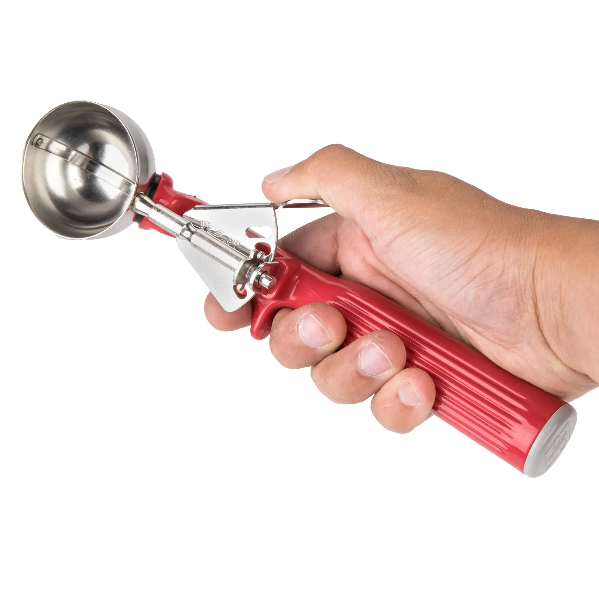 Vollrath 47145, Disher, Standard Round Bowl, Plastic, Red, Size 24