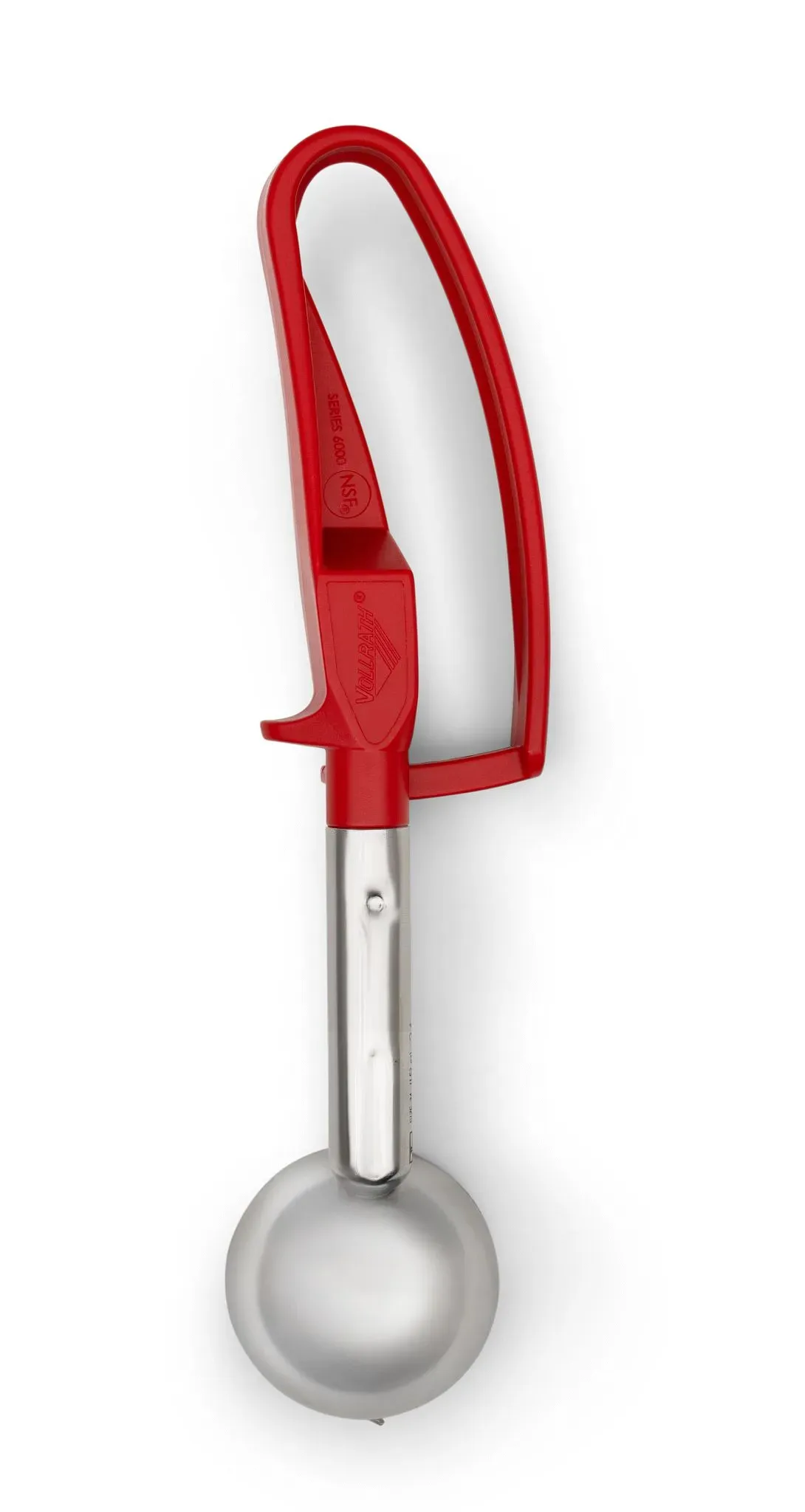 Vollrath 47376, Disher, Standard Round Bowl, Stainless Steel, Red, 24