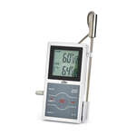 CDN Measurement Tools , DSP1-S, Thermometer, Probe Dual-Sensing W/ Timer 32 - 572F 24 Hours By Hr/Min Oven & Food - Silver