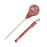 CDN Measurement Tools , DTL572-R, Thermometer, Digital Lollipop Waterproof Thin Tip  40 - 572F Anti-Microbial - Haccp Red