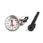 CDN Measurement Tools , IRXL400, Thermometer, Candy & Deep Fry 100 - 400F 1-3/4-In Dial 7-In Stem W/ Vessel Clip Anti-Microbial